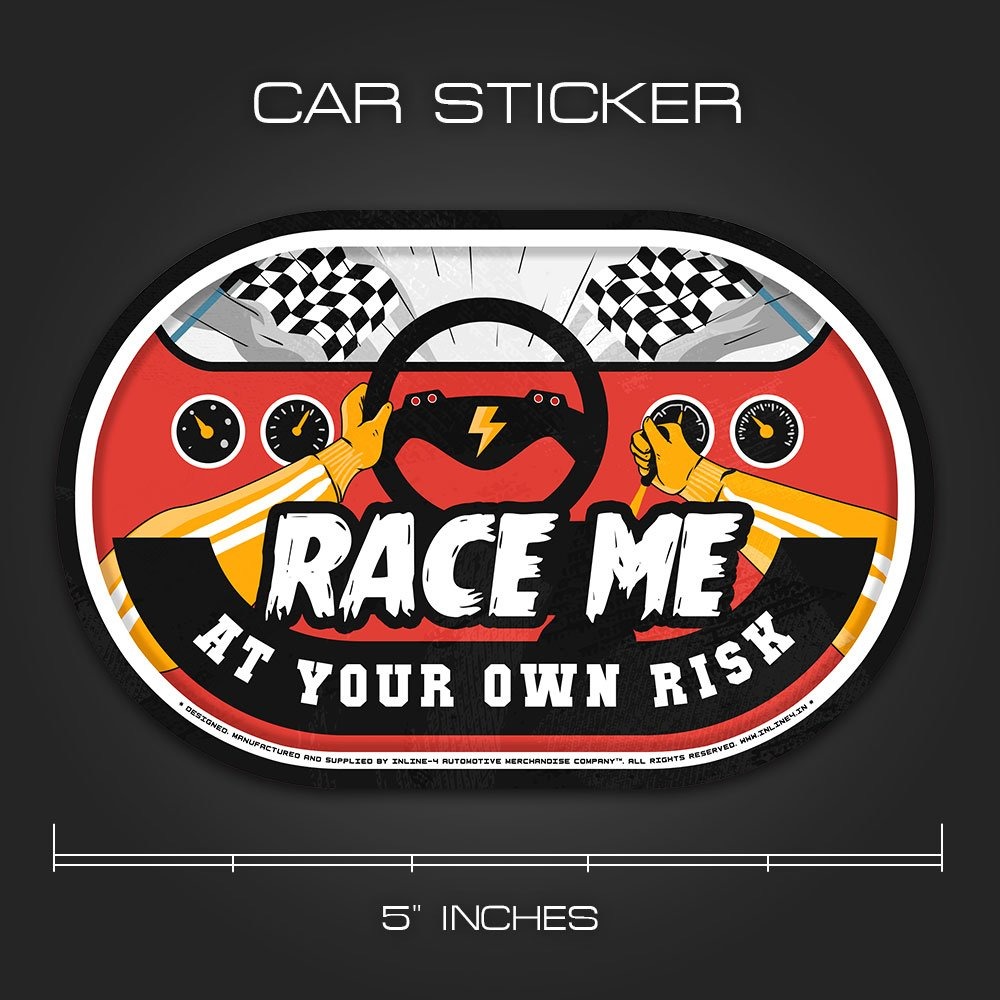 INLINE4-RACE ME-CAR STICKER
