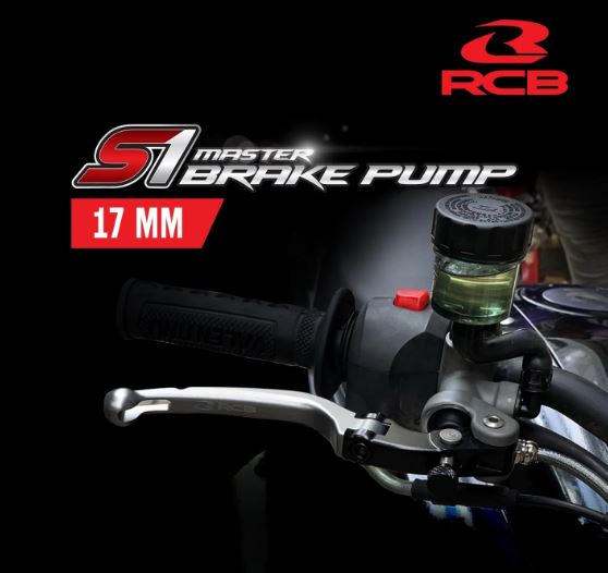RCB-MASTER BRAKE PUMP(RH)-MOTOR CYC ACC-TITANIUM-17MM